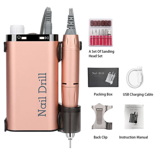 Rechargeable 35000RPM Nail Drill
