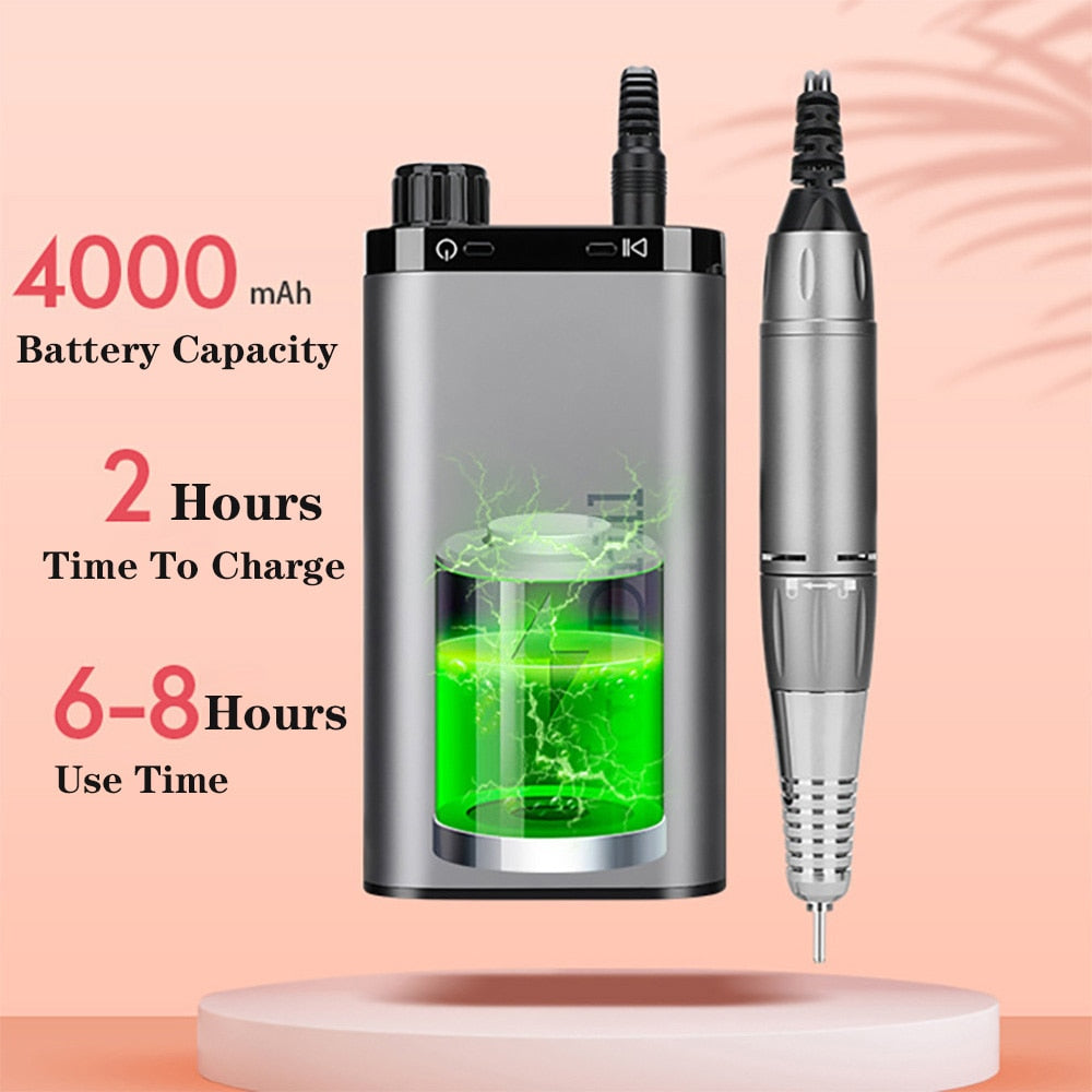 Rechargeable 35000RPM Nail Drill