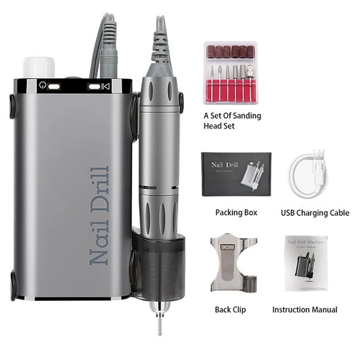 Rechargeable 35000RPM Nail Drill