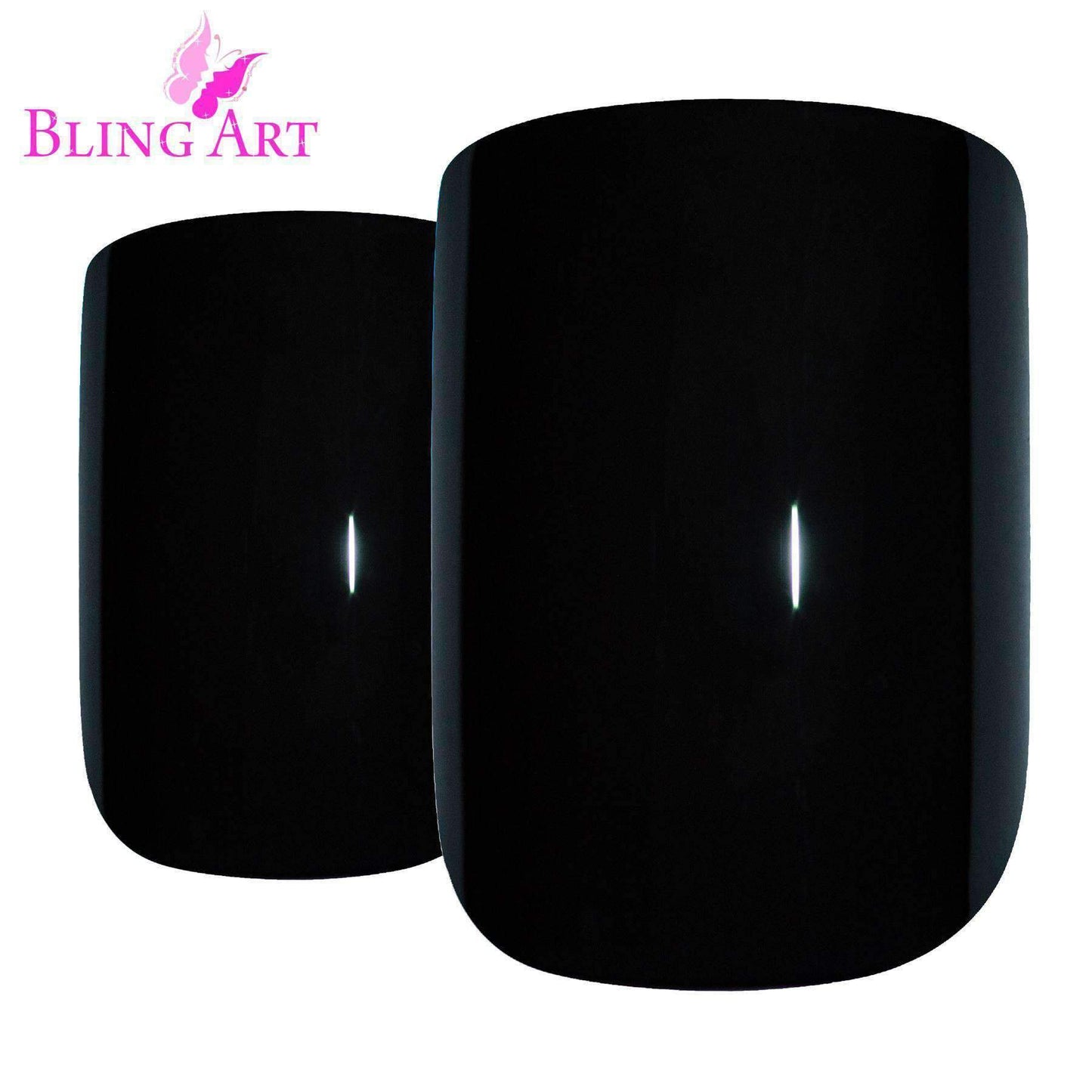 Bling Art Black French Nails