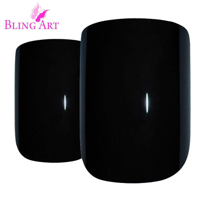 Bling Art Black French Nails