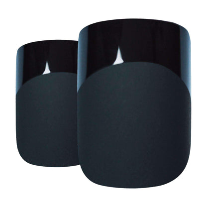 Bling Art Black Matte French Nails