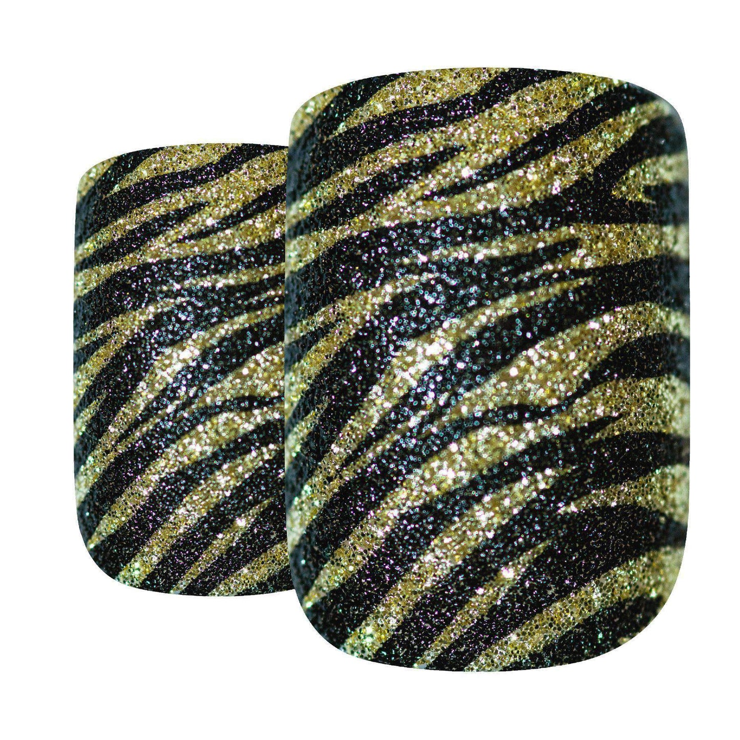 Bling Art Gold Black French Nails