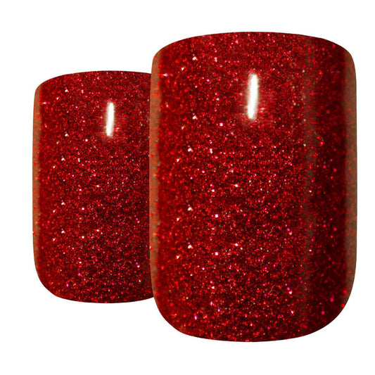 Bling Art Red Gel French Nails