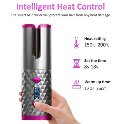 Cordless LCD Hair Curler