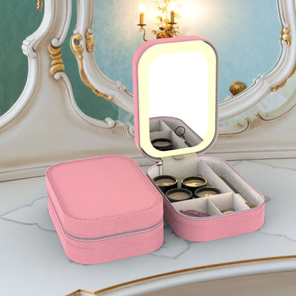 LED Mirror Travel Makeup Bag