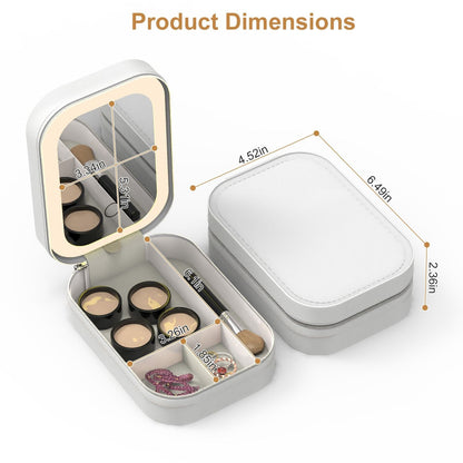 LED Mirror Travel Makeup Bag