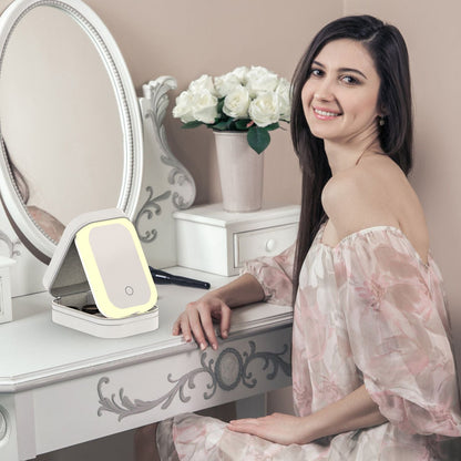 LED Mirror Travel Makeup Bag