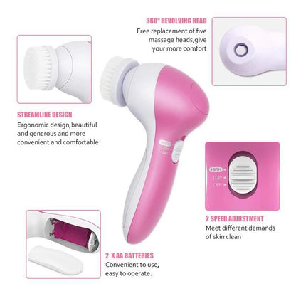 5-in-1 Facial Cleansing Brush